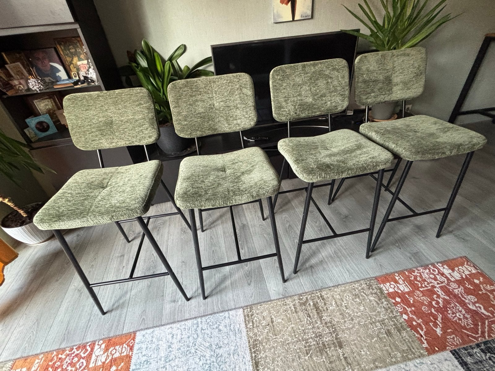 Zo goed als nieuwe barstoelen - 3 maanden oud, 5 krukken of meer, Ophalen of Verzenden, Zo goed als nieuw, 90 cm of meer