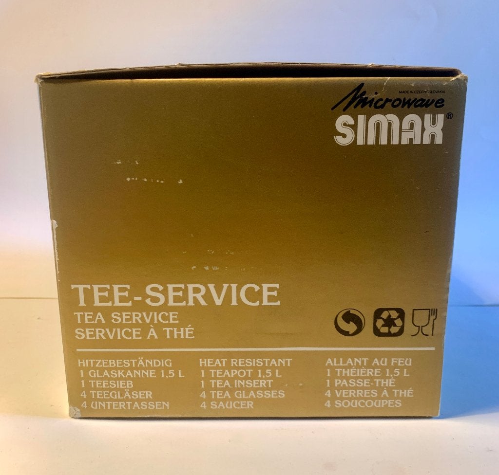 Simax Thee Service - Glazen theepot glazen microwave - NIEUW, Glas of Glazen, Overige merken, Nieuw, Ophalen of Verzenden