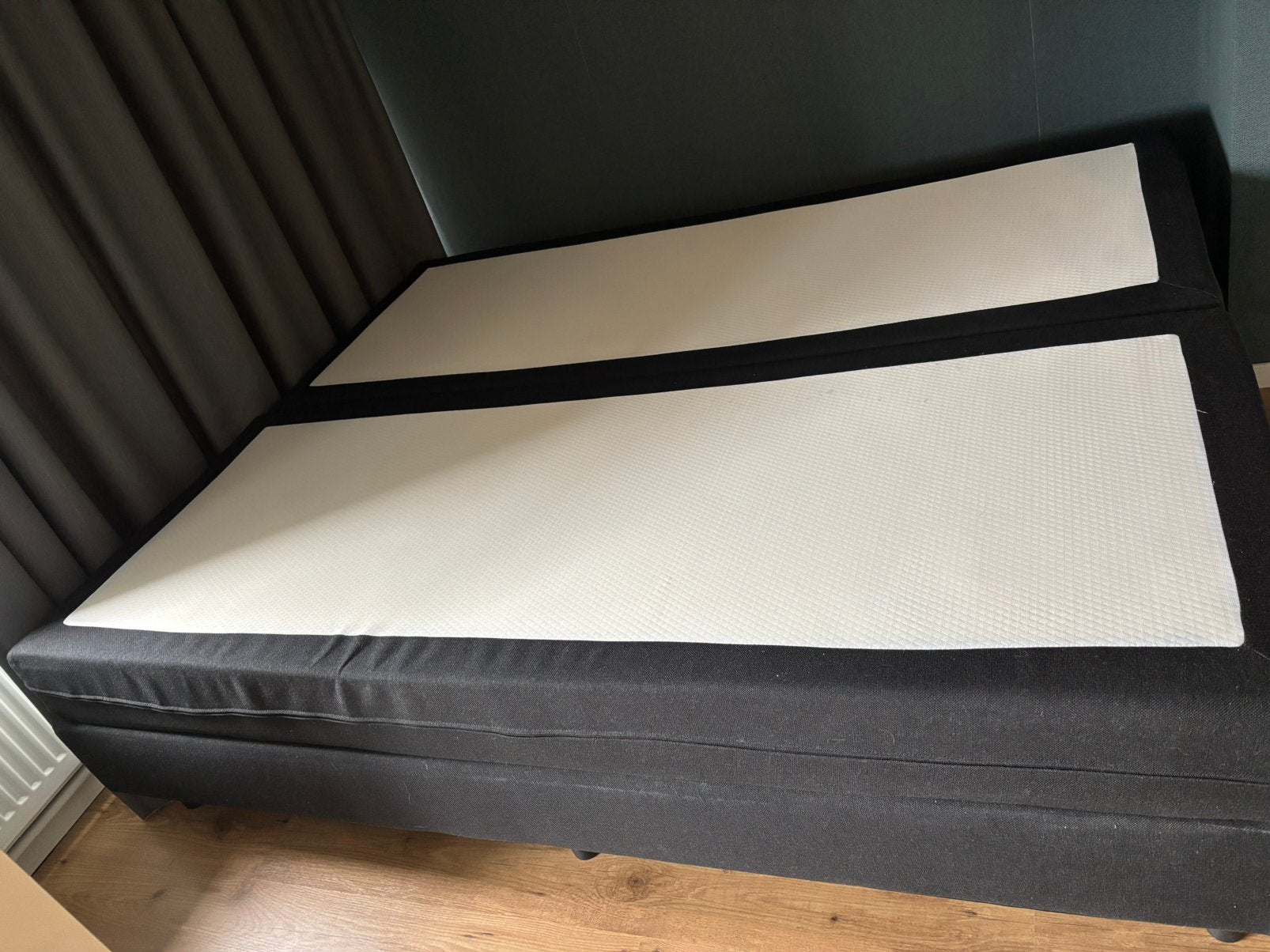 Boxspring onderstel 160cm zonder hoofdbord, Huis en Inrichting, Ophalen, Zwart, Tweepersoons, 200 cm