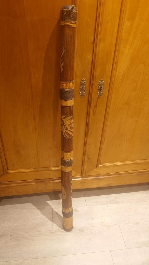 Bamboe didgeridoo - 1.50 mtr - decoratief of bespeelbaar, Ophalen, Gebruikt
