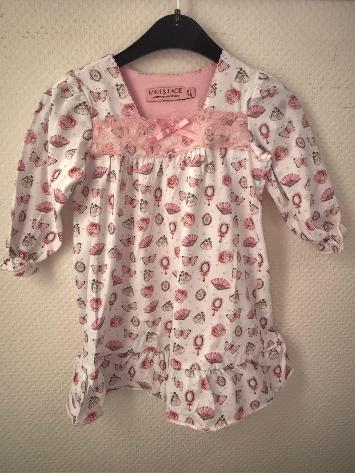 Mimi&lace nachtpon met kantje 12/18 maanden, Ophalen of Verzenden, Zo goed als nieuw, Meisje, Nacht- of Onderkleding