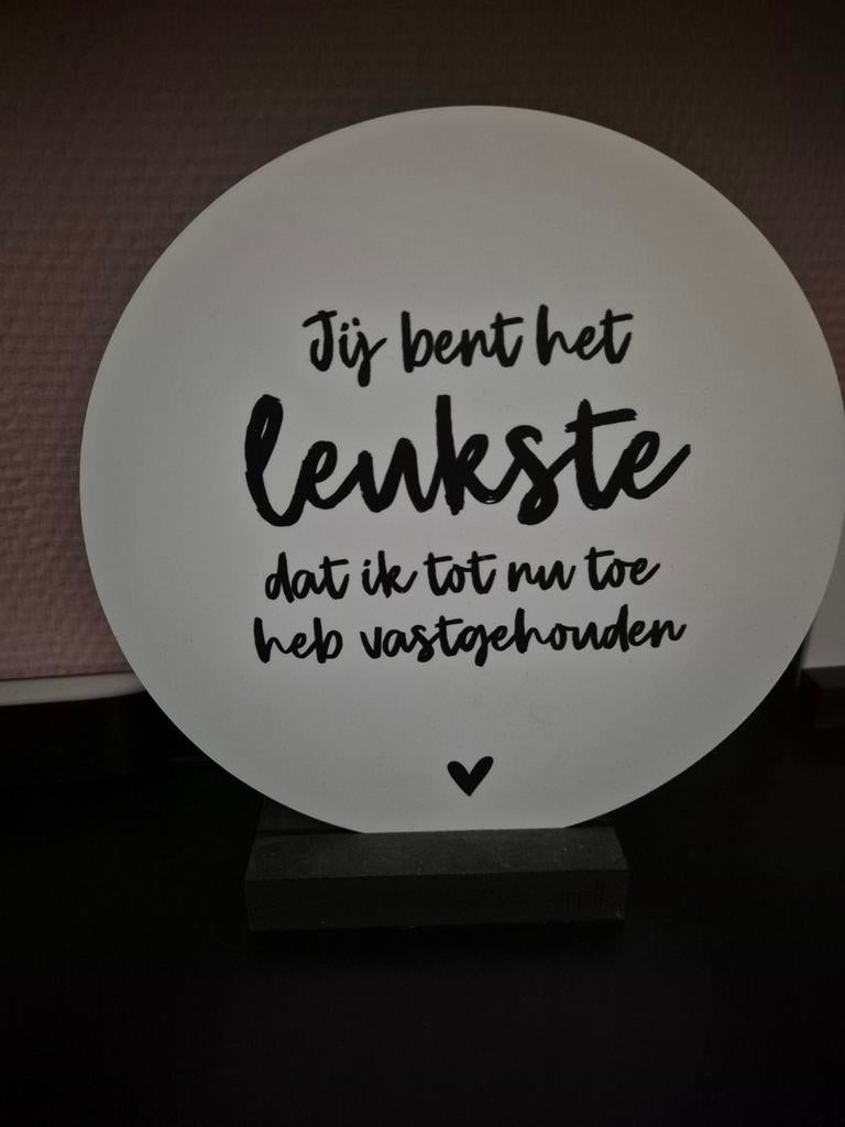 Zoedt Tekstbordje - Jij bent het leukste, Ophalen of Verzenden, Zo goed als nieuw