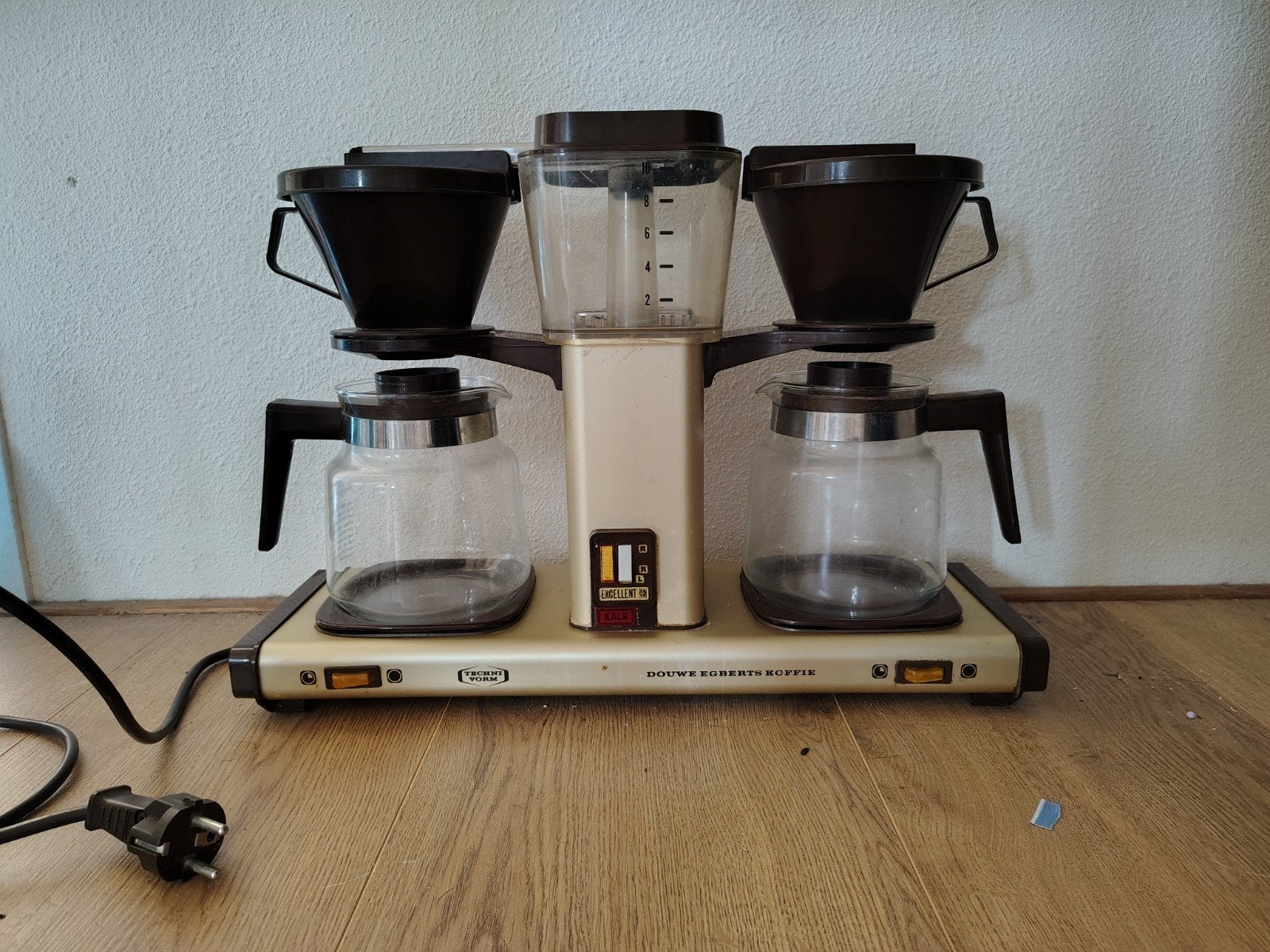 Vintage Douwe Egberts Koffiezetapparaat - Dubbel, Gebruikt, 10 kopjes of meer, Koffiemachine, Gemalen koffie