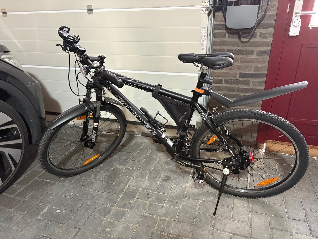 Cannondale F5 Mountainbike - Zwart, Gebruikt, Hardtail, Heren, Schijfrem