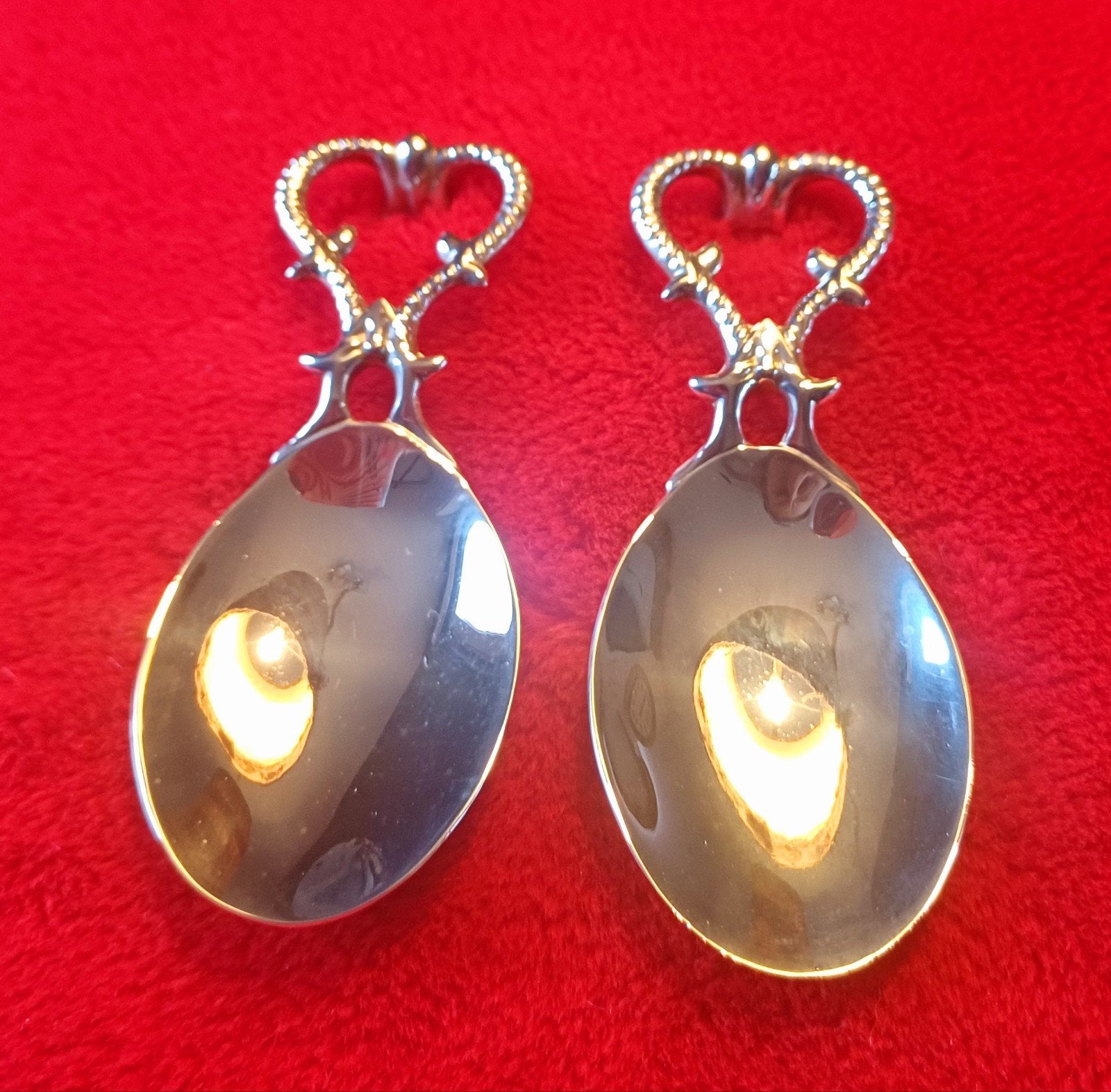2 zilverkleurige amuse lepeltjes, Antiek en Kunst, Ophalen of Verzenden