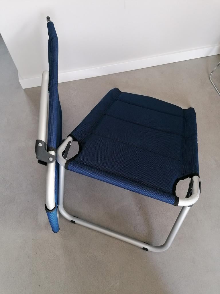 1x Voetenbank Blauw Voetenbankje Relax Voetsteun Voetensteun, Ophalen of Verzenden, Zo goed als nieuw