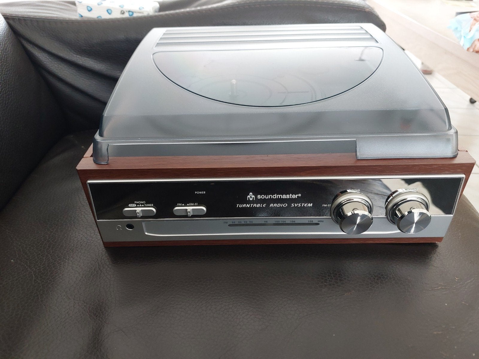 Soundmaster Platenspeler Radio Systeem - Houtlook, Ophalen of Verzenden, Gebruikt, Platenspeler, Overige merken
