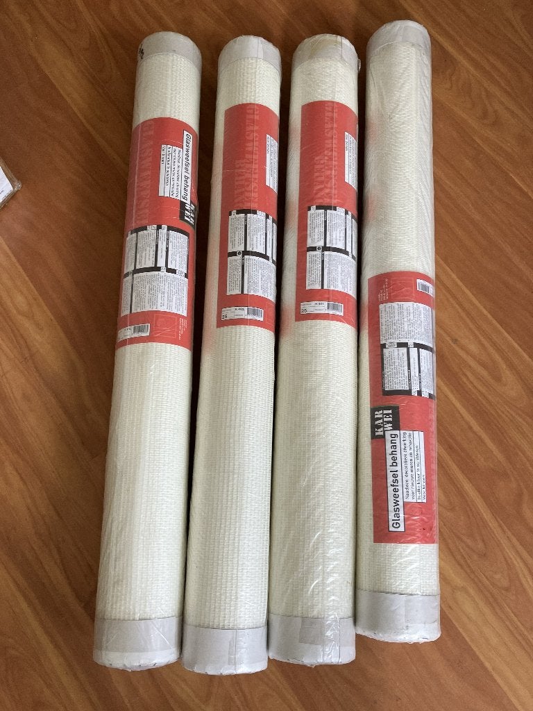 4 rollen glasweefsel behang (nieuw) elk 25cm, Ophalen of Verzenden