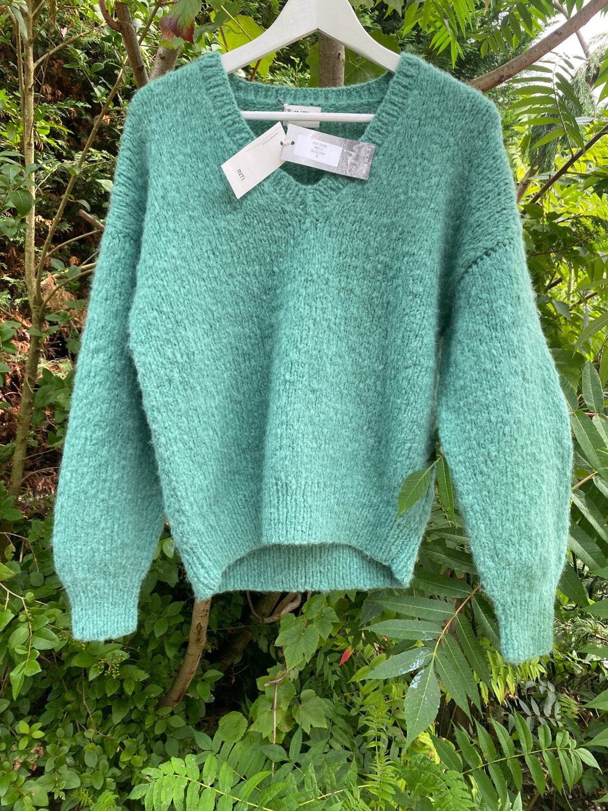 Prachtige nieuwe trui INTI baby alpacawol mt S, Kleding | Dames, Verzenden, Nieuw, Maat 36 (S), Groen