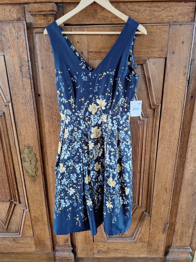 Nieuw C&A Yessica Fit & Flare Jurk XS - Zomerse Bloemenprint, Blauw, Nieuw, Ophalen of Verzenden, Maat 34 (XS) of kleiner
