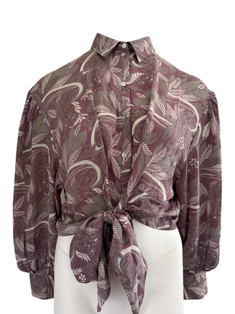 Sissel Edelbo blouse One Size, Maat 38/40 (M), Bruin, Ophalen of Verzenden, Zo goed als nieuw