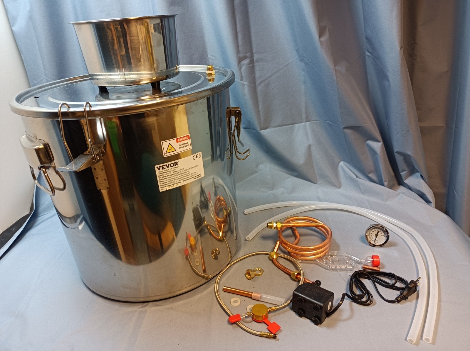 Vevor Alcohol Distilleerder 50 liter, Overige typen, Nieuw, Ophalen of Verzenden, Rvs