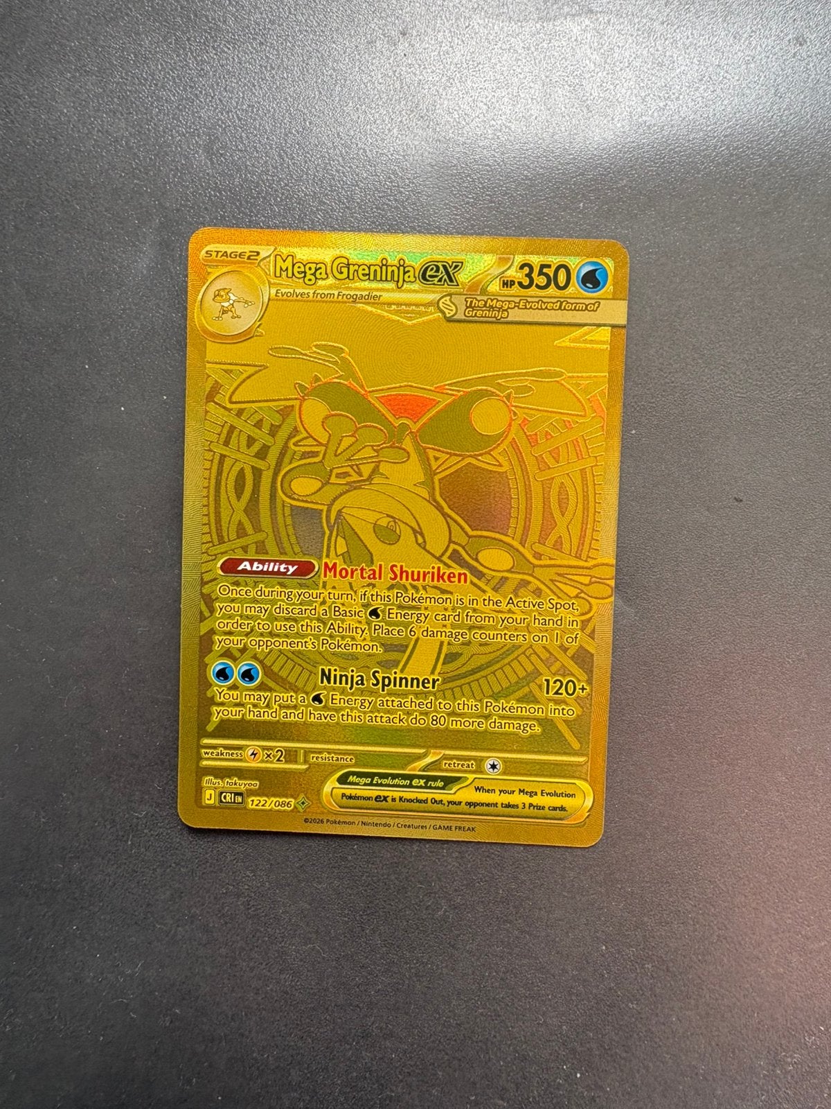 Mega Greninja Ex 122/086, Ophalen of Verzenden, Nieuw, Losse kaart, Foil