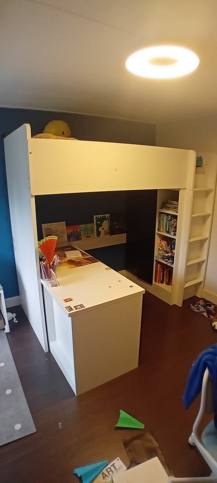 Hoogslaper Smastad IKEA met bureau en kast, Ophalen of Verzenden, 180 cm of meer, 85 tot 100 cm