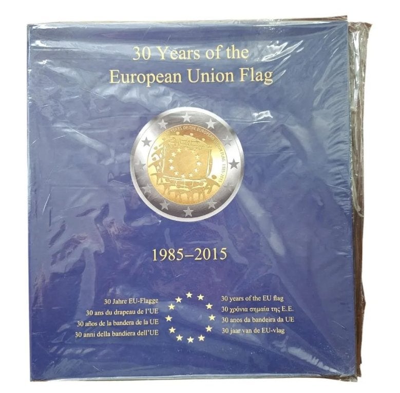 2 Euro verzamelalbum De vlag van Europa 30 jaar, Ophalen of Verzenden, Verzamelmap