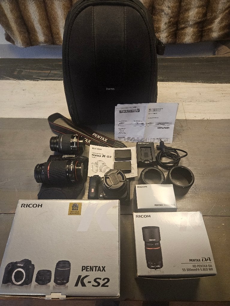 Pentax K-S2 Black Zoomset (Shuttercount slechts 8.202!), Audio, Tv en Foto, Ophalen of Verzenden, Zo goed als nieuw, Pentax, Geen optische zoom