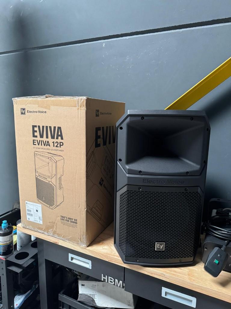 EV Eviva 12P Active Pa Luidsprekers met Konig&Meyer stati., Audio, Tv en Foto, Luidsprekers, Overige typen, Zo goed als nieuw