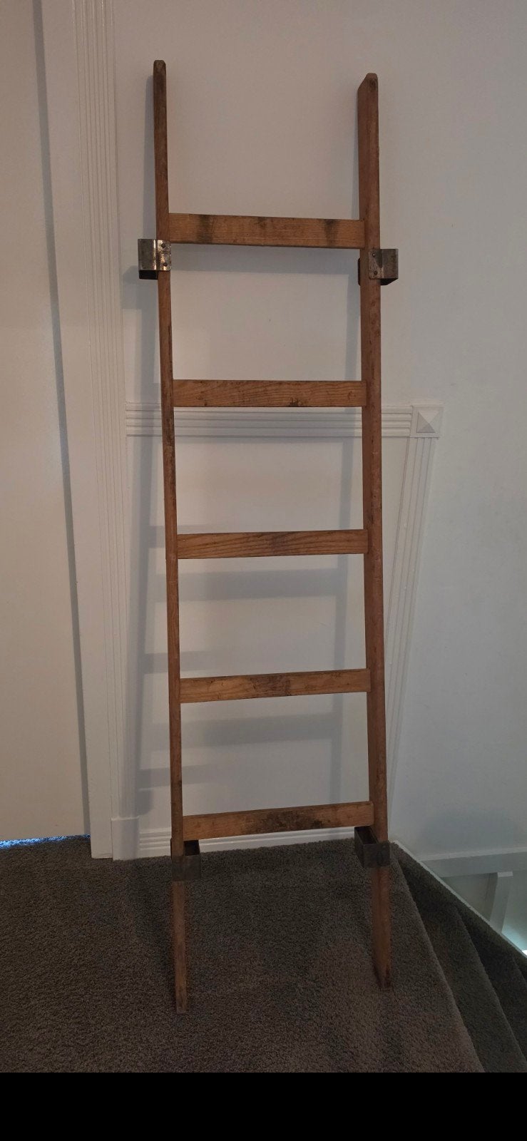 Vintage houten ladder - 3 delen, Doe-het-zelf en Verbouw, Ladders en Trappen, Ophalen, Gebruikt, Ladder, Opvouwbaar of Inschuifbaar