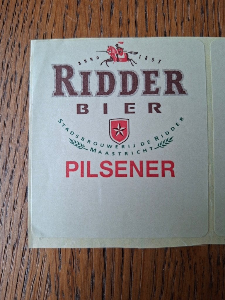 Ridder bier sticker, Verzamelen, Ophalen of Verzenden, Zo goed als nieuw, Overige typen, Overige merken