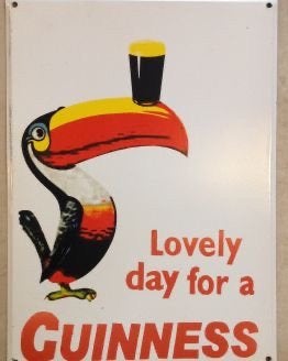 Mooi emaille bord Guinness nieuw in twee modellen., Ophalen of Verzenden, Nieuw, Reclamebord