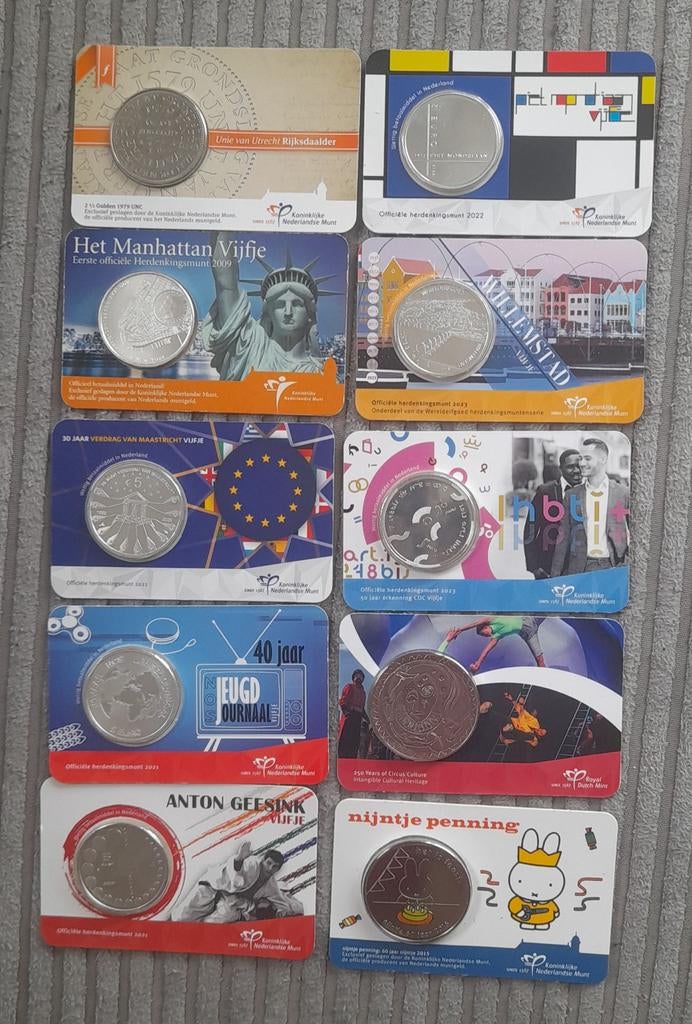 Coincards 10  stuks, Ophalen of Verzenden, Nederland, Munten