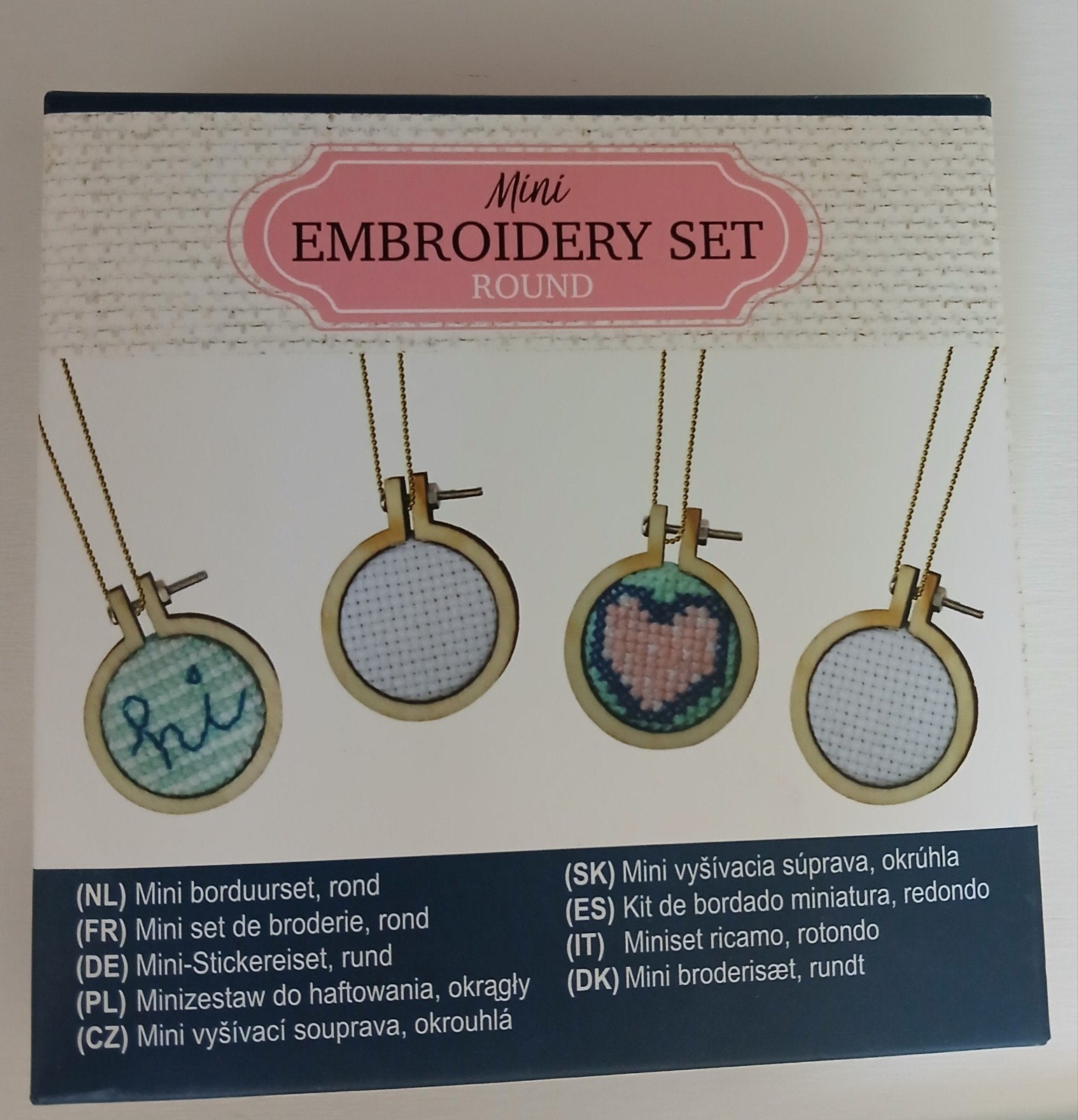 Mini borduurset rond (nieuw), Ophalen of Verzenden, Nieuw, Handborduren, Patroon