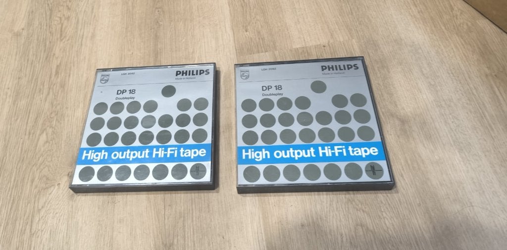 2x Philips DP18 Doubleplay open reel!, Ophalen of Verzenden, Bandrecorder, Met banden