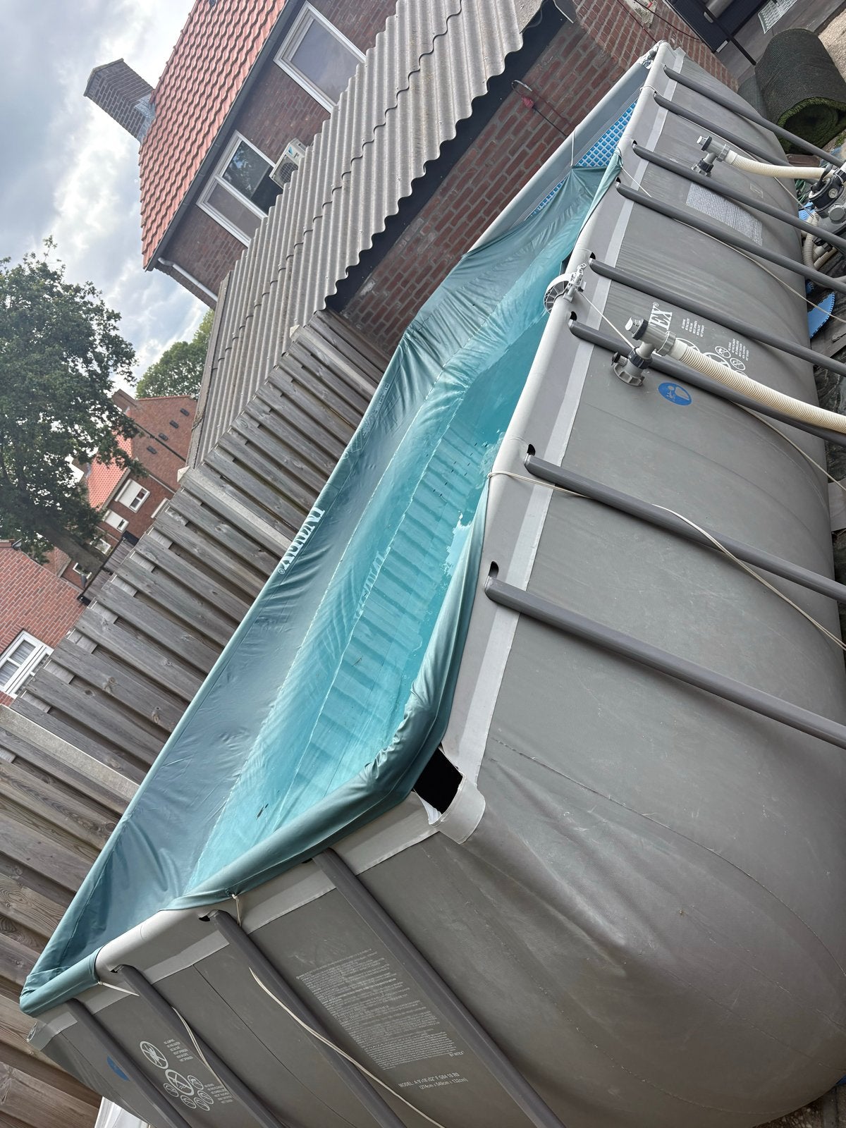 Intex Opzetzwembad Rechthoekig - Compleet met Pomp en acc., Gebruikt, 200 tot 300 cm, Rechthoekig, Ophalen