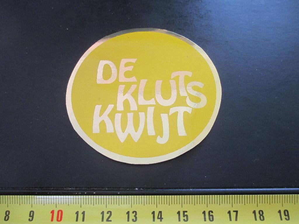 sticker De Kluts Kwijt  Folie GEEL, Ophalen, Zo goed als nieuw
