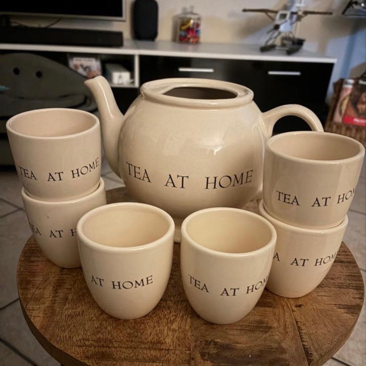 Rivièra Maison Tea at Home set (theepot deksel kapot), Ophalen, Overige merken, Keramiek, Landelijk/Boerenbont