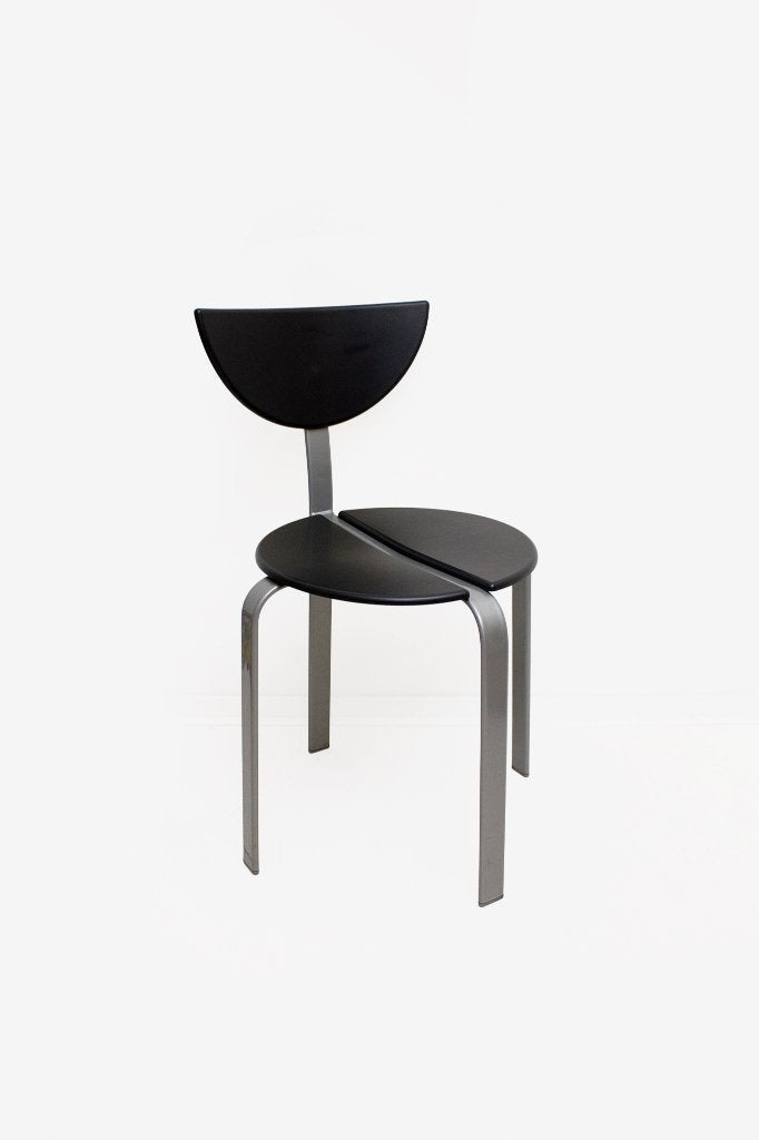 80’s stoel Niels Gammelgaard x Lars Mathiasen x Bent Krogh, Huis en Inrichting, Stoelen, Ophalen, Gebruikt, Zwart, Eén
