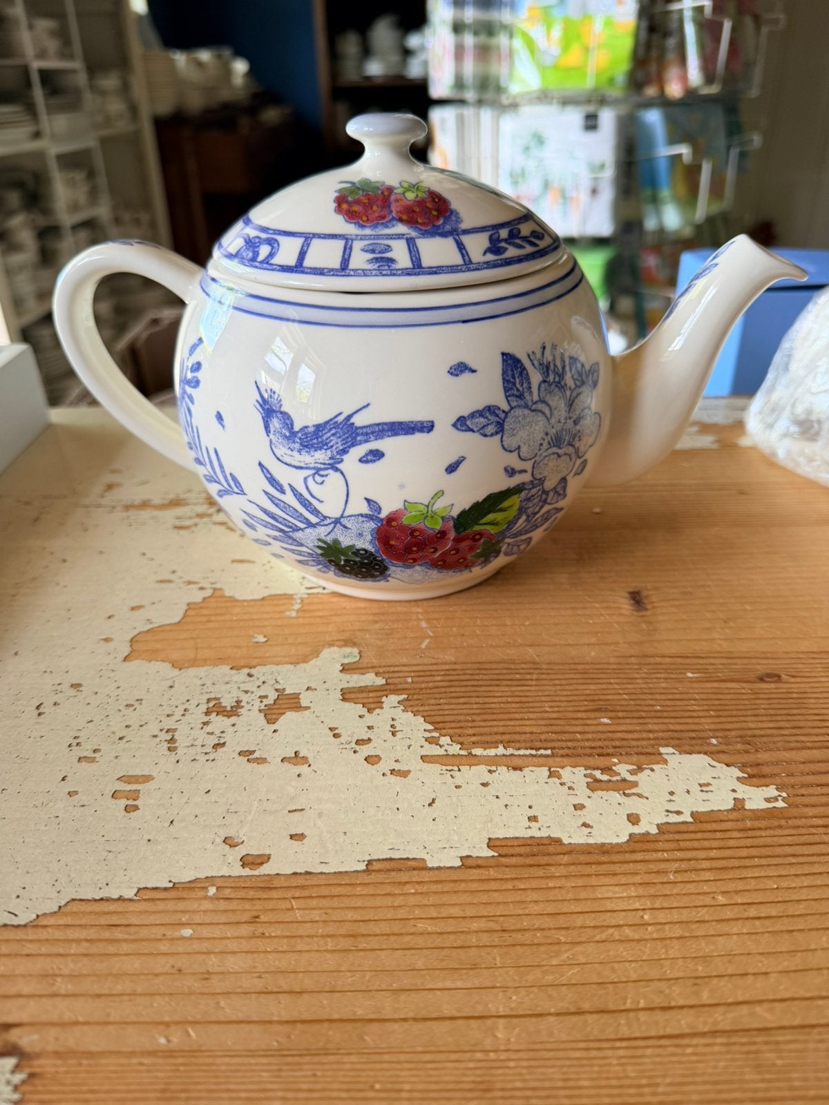 Gien OISEAU BLEU FRUIT theepot