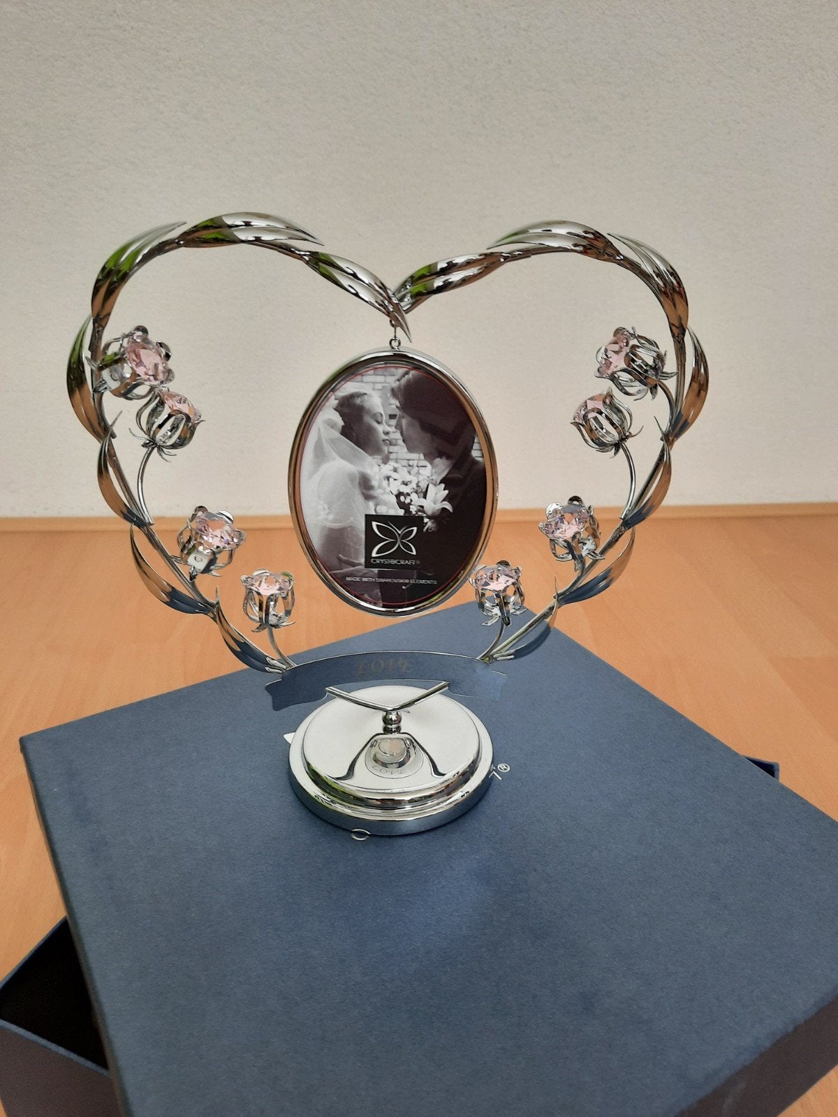 Crystocraft fotolijst hart met Swarovski kristallen, Minder dan 50 cm, Oorspronkelijke maker, Overige typen, Nieuw