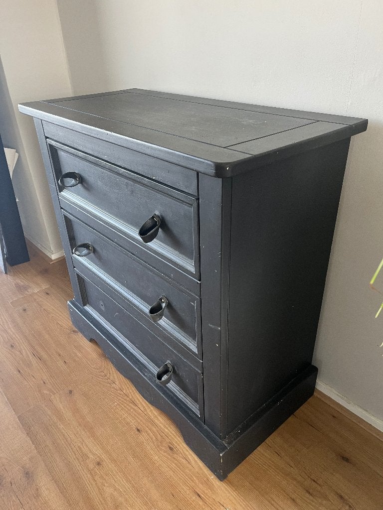 Commode blauw, Ophalen, Gebruikt, 100 tot 150 cm, Eikenhout