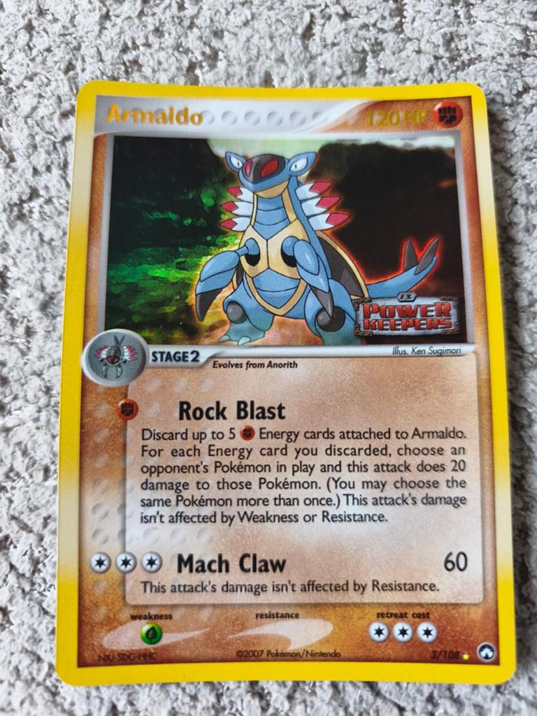 Armaldo - Pokémon Power Keepers (3/108) Holo, Ophalen of Verzenden, Zo goed als nieuw, Losse kaart, Foil