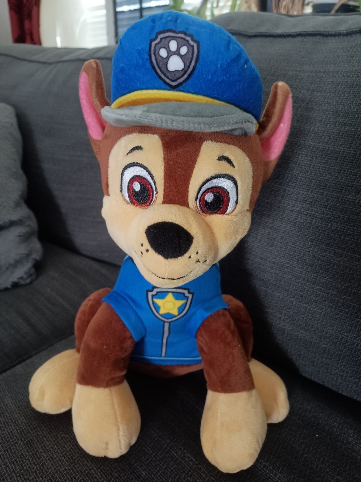 grote paw patrol pup knuffel chase, Ophalen of Verzenden, Zo goed als nieuw, Hond