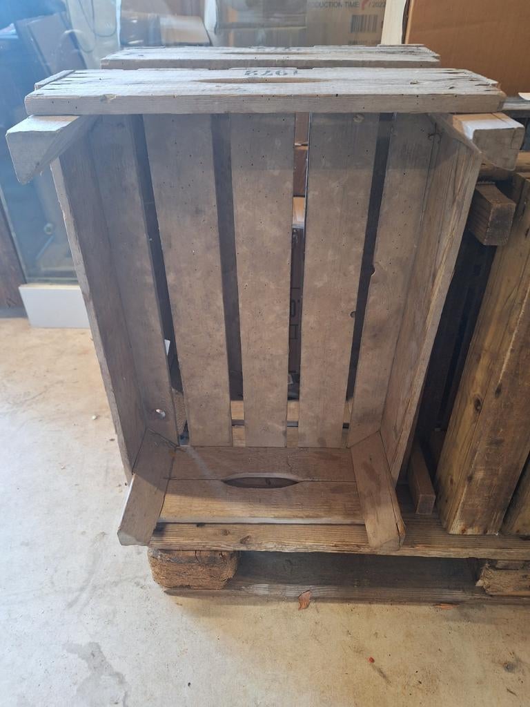 6 stuks houten oude kisten, Minder dan 50 cm, Gebruikt, 50 tot 100 cm, Ophalen of Verzenden