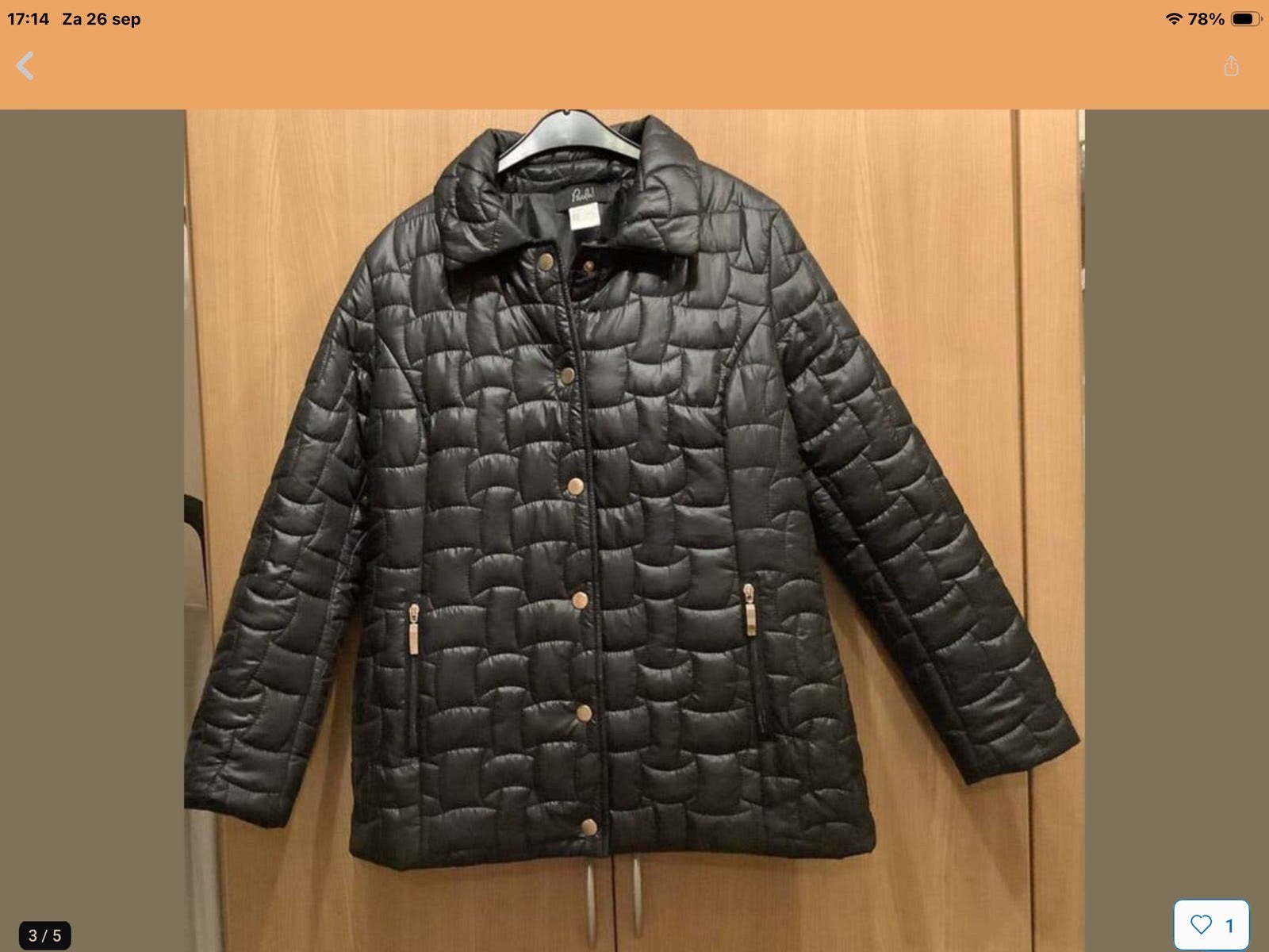 Zwarte. jas. mt 38/40.  van.    Paola!, Kleding | Dames, Verzenden, Zo goed als nieuw, Maat 38/40 (M), Zwart
