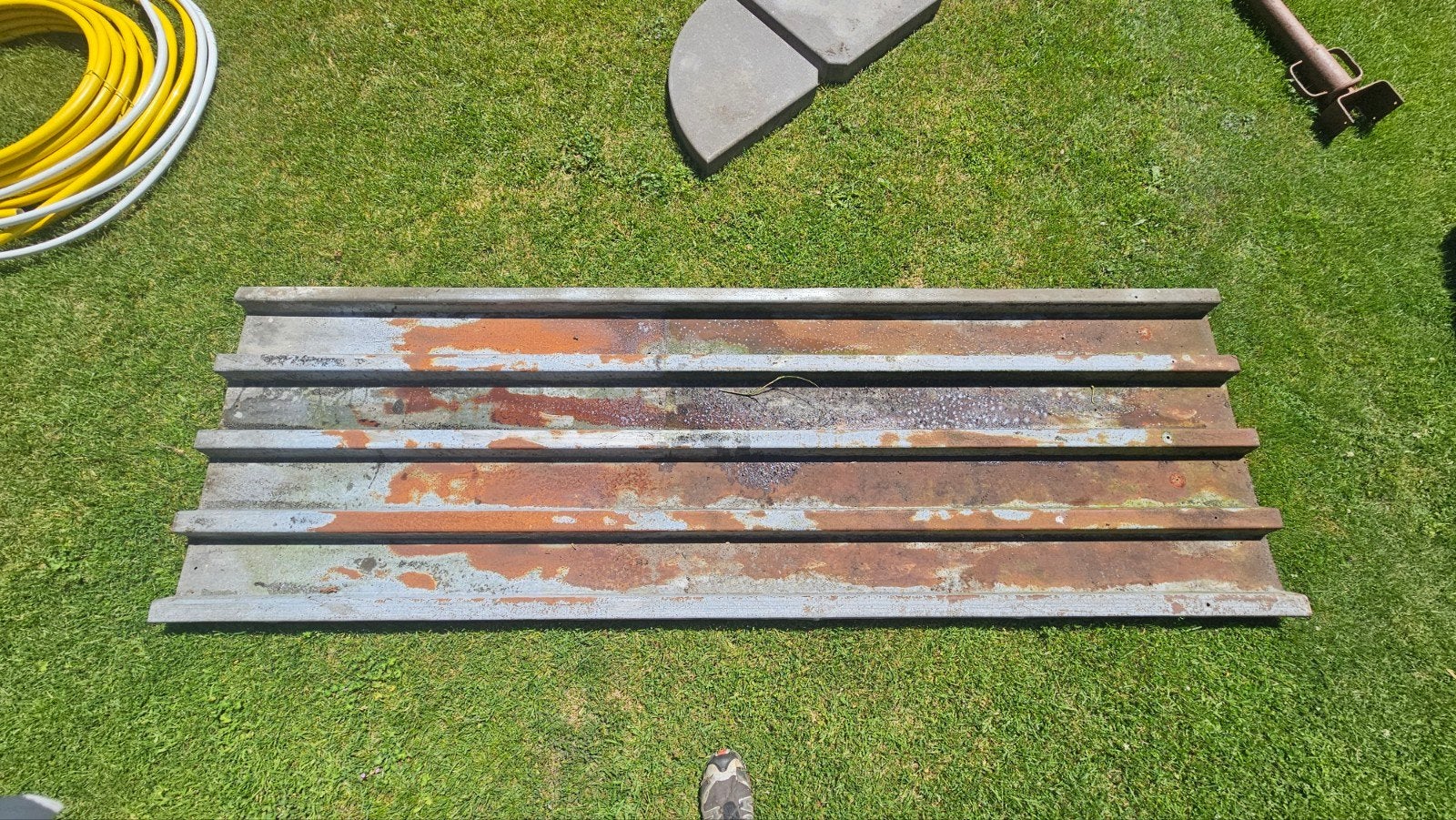 Stalen dakplaten, damwand platen, Doe-het-zelf en Verbouw, Platen en Panelen, Ophalen, Gebruikt