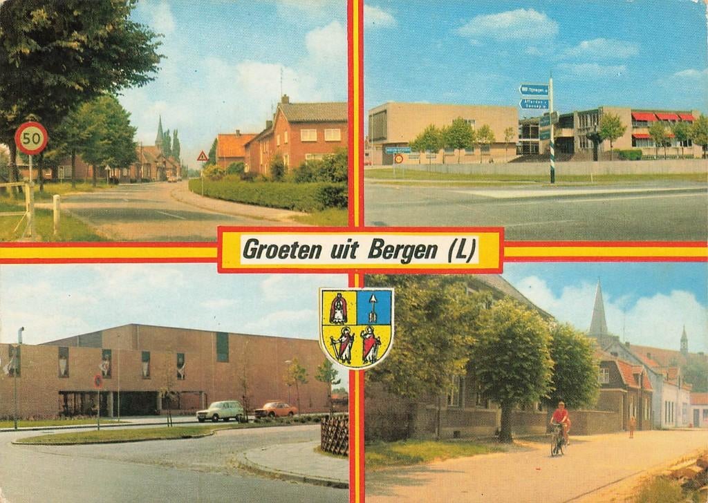 Groeten uit Bergen, Ophalen of Verzenden, 1960 tot 1980, Gelopen, Limburg