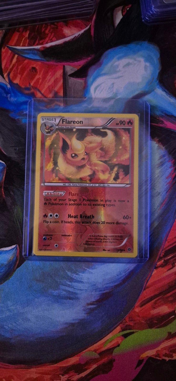 Pokémon kaart: Flareon (reverse holo) 13/98, Ophalen of Verzenden, Nieuw, Losse kaart, Foil