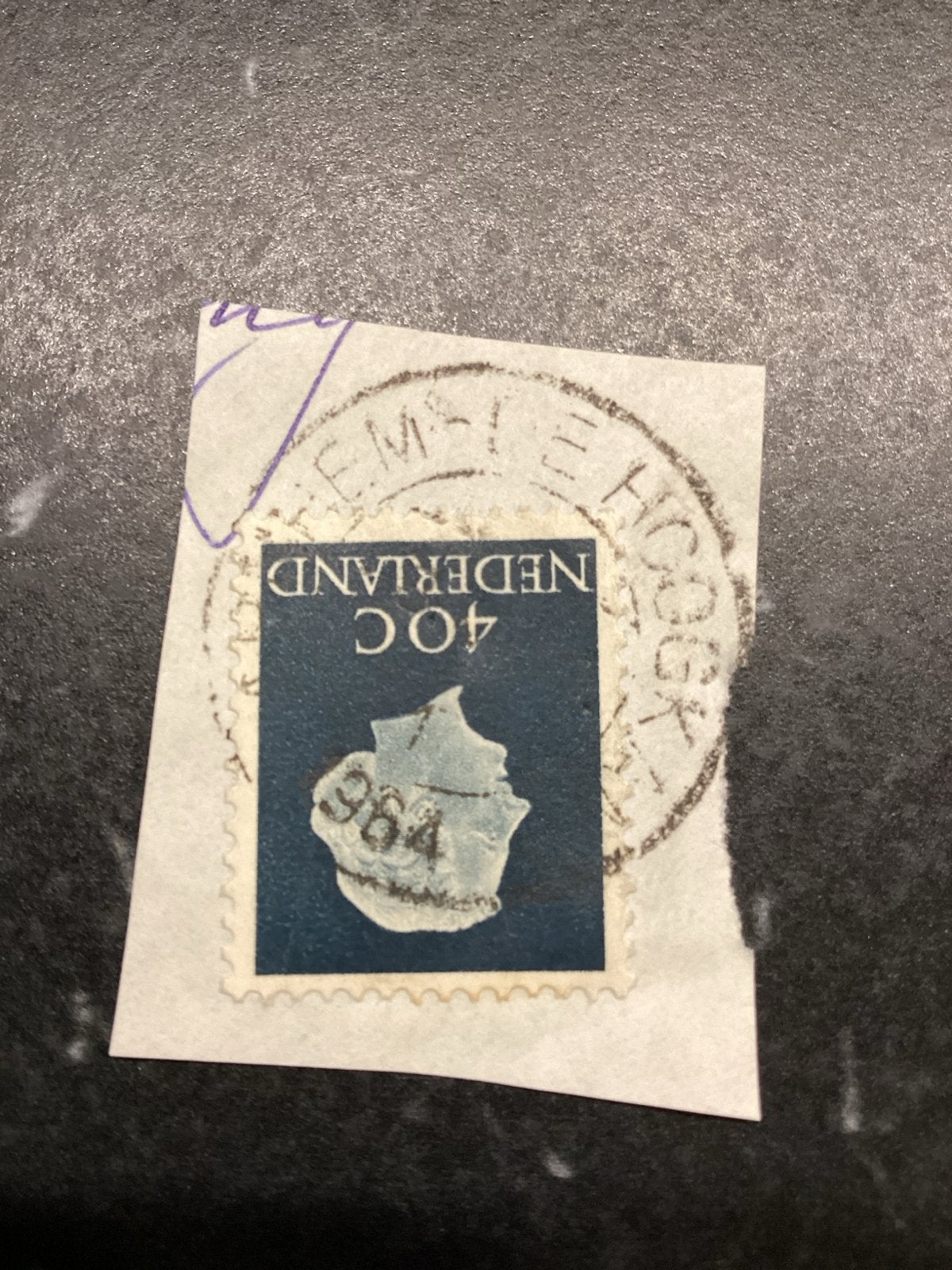 Nederland 40C postzegel gestempeld zie stempel, Postzegels en Munten, Ophalen of Verzenden, Na 1940, Gestempeld