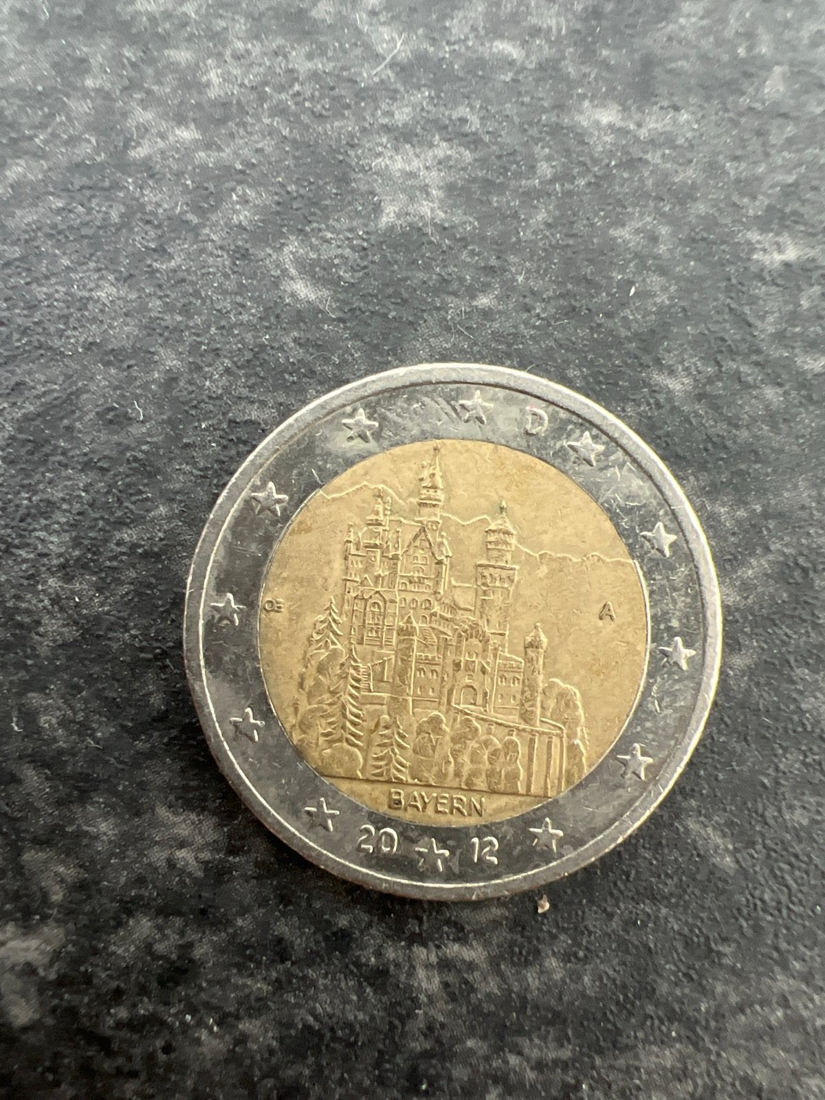 Zeldzame 2 Euro munt Duitsland 2012 - Kasteel Neuschwanstein, Postzegels en Munten, Munten | Europa | Euromunten, Ophalen of Verzenden