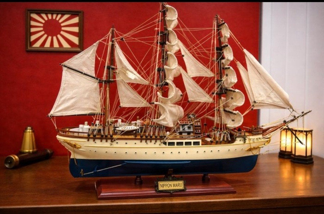 Prachtig Modelschip Japanse Klipper Nippon Maru 90 cm, Ophalen of Verzenden, Zo goed als nieuw