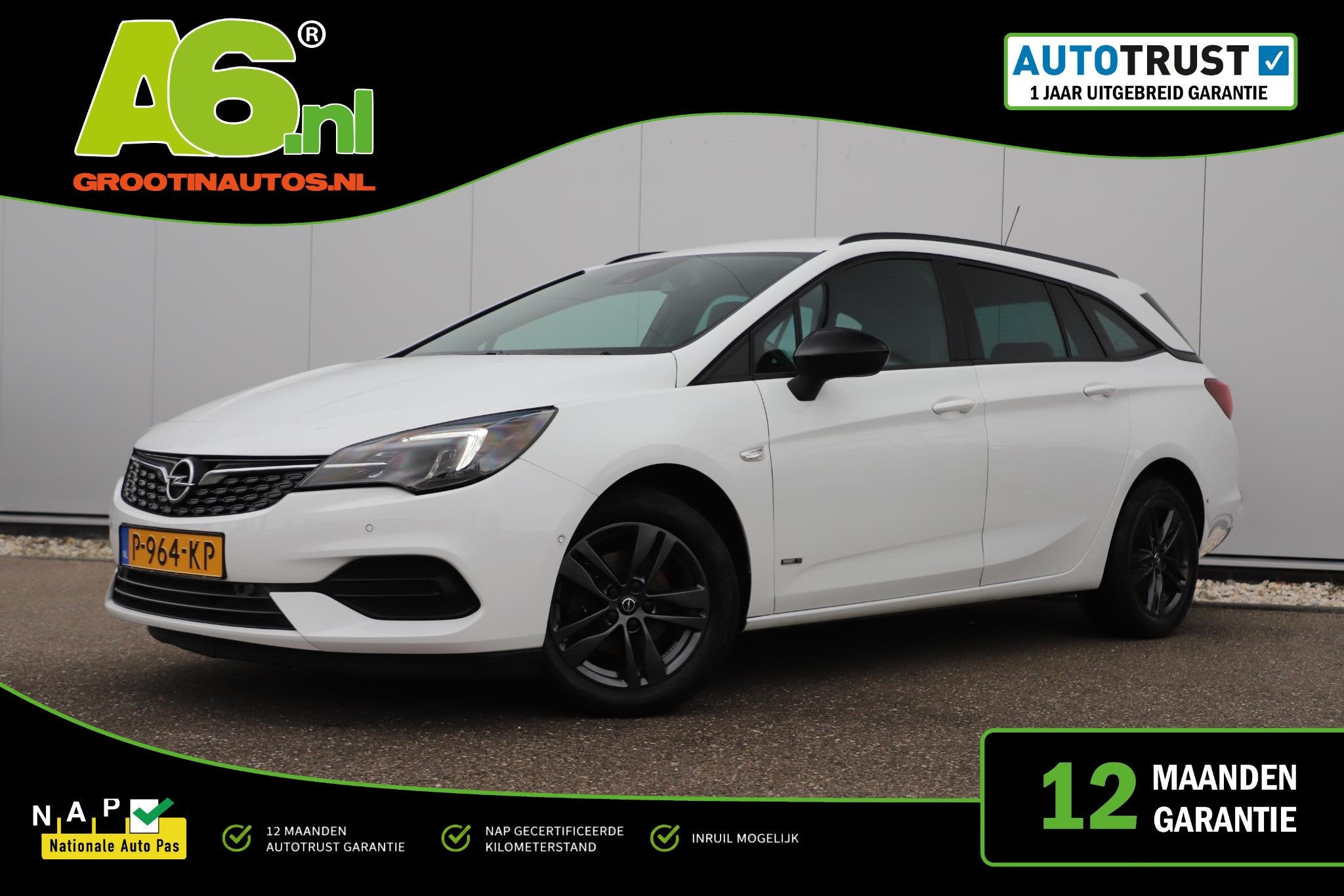 Opel Astra Sports Tourer 1.2 Design & Tech 110PK Navigatie A, Auto's, Voorwielaandrijving, Stof, Gebruikt, Euro 6