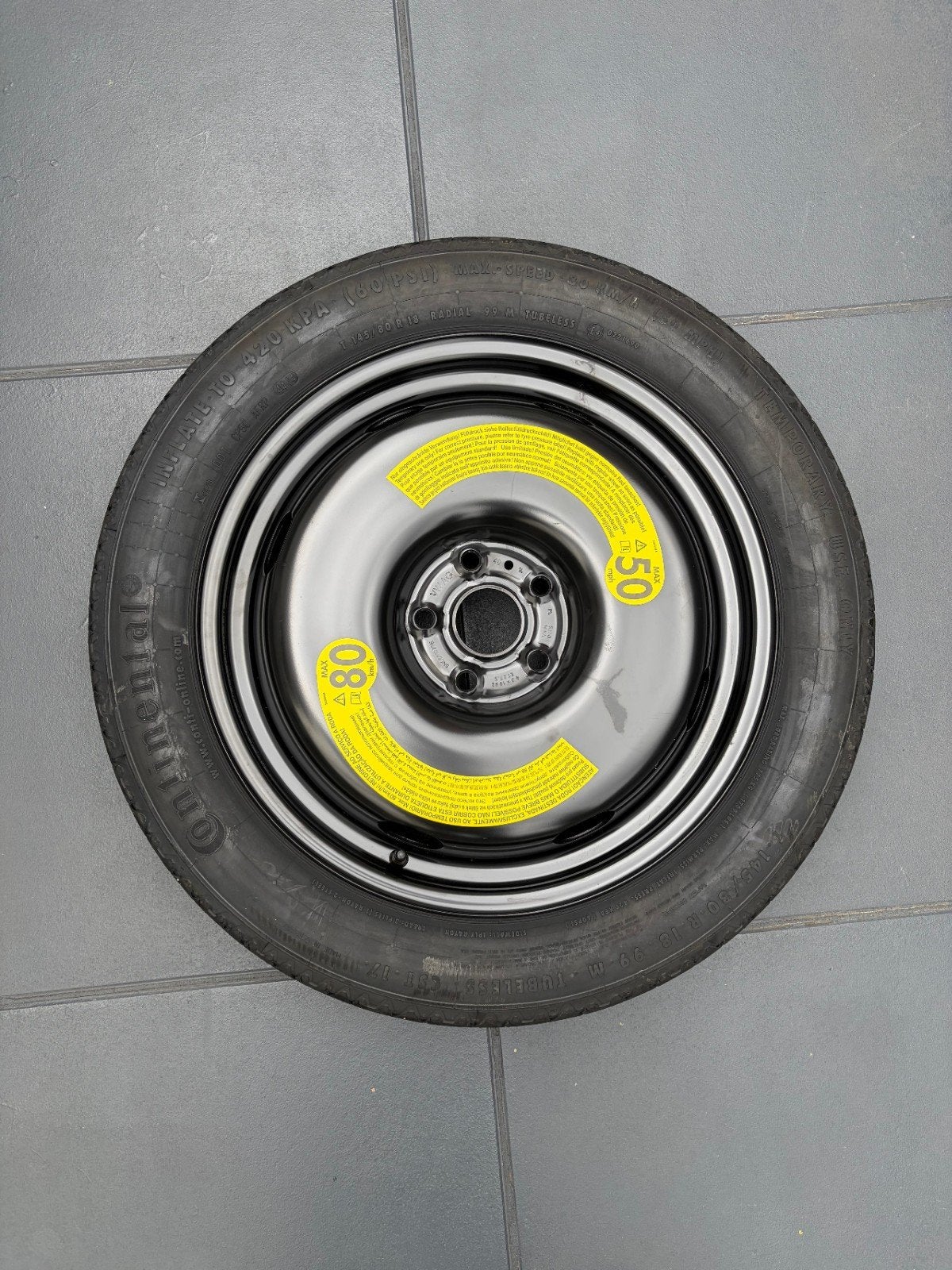 Nieuwe 18 inch originele AUDI  reserwiel / thuiskomer, Auto-onderdelen, Banden en Velgen, 18 inch, 145 mm, Banden en Velgen, Nieuw