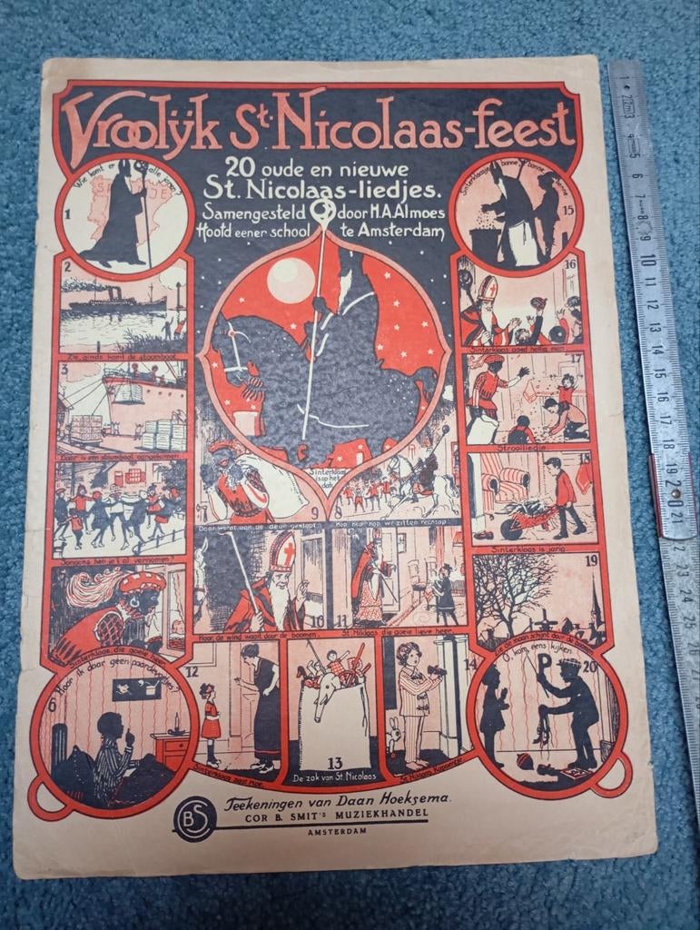 Vintage St Nicolaas feest Bladmuziek, Ophalen of Verzenden