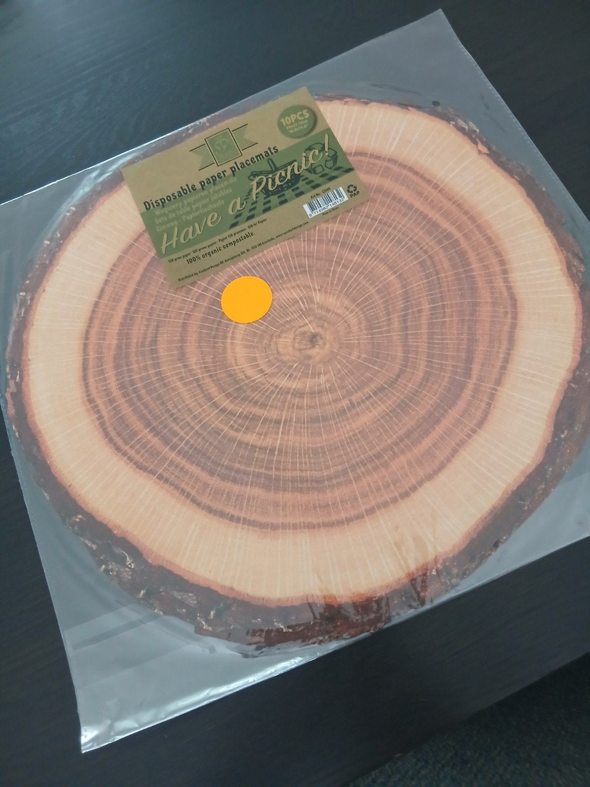 Wegwerp papieren placemats - Houtnerf design - 10 stuks, Ophalen, Nieuw