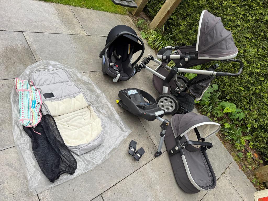 Joolz kinderwagen, maxicosi en Isofix, Gebruikt, Verstelbare duwstang, Ophalen, Kinderwagen