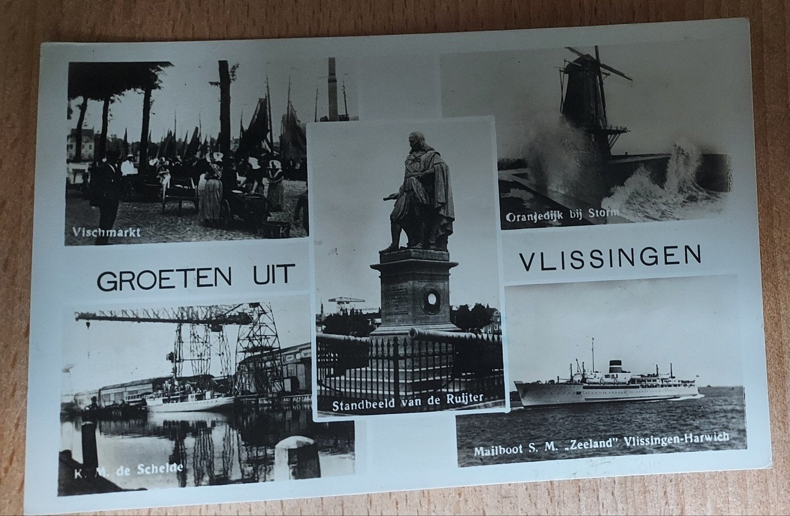 groeten uit Vlissingen ca.1948, Ophalen of Verzenden, 1940 tot 1960, Ongelopen, Zeeland